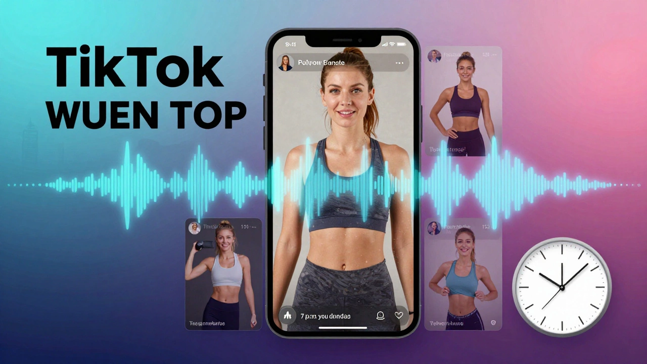 Vertical social media ad transitioning from generic to targeted audience heatmap with time indicator.